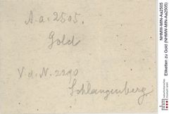 Etiketten zu Gold (NHMW-MIN-Aa2505)